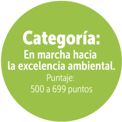 Categoría en marcha hacia la excelencia ambiental.