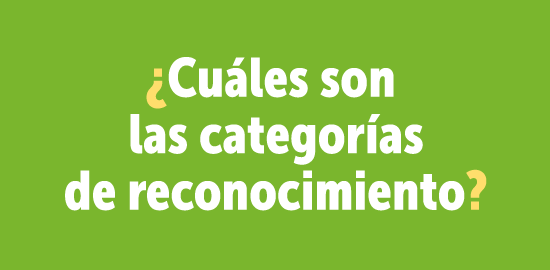 ¿Cuáles son las categorías de reconocimiento? ¿Cuáles son las categorías de reconocimiento?