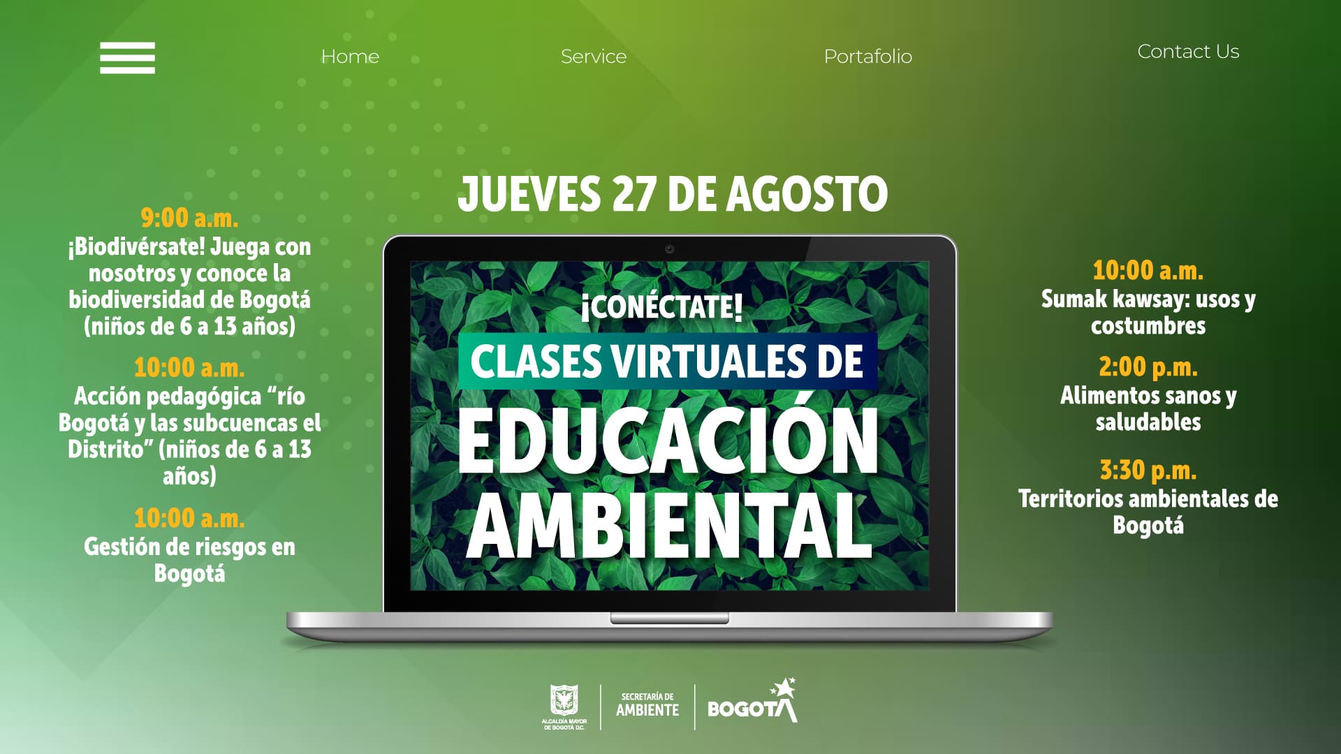 Clases virtuales educación ambiental