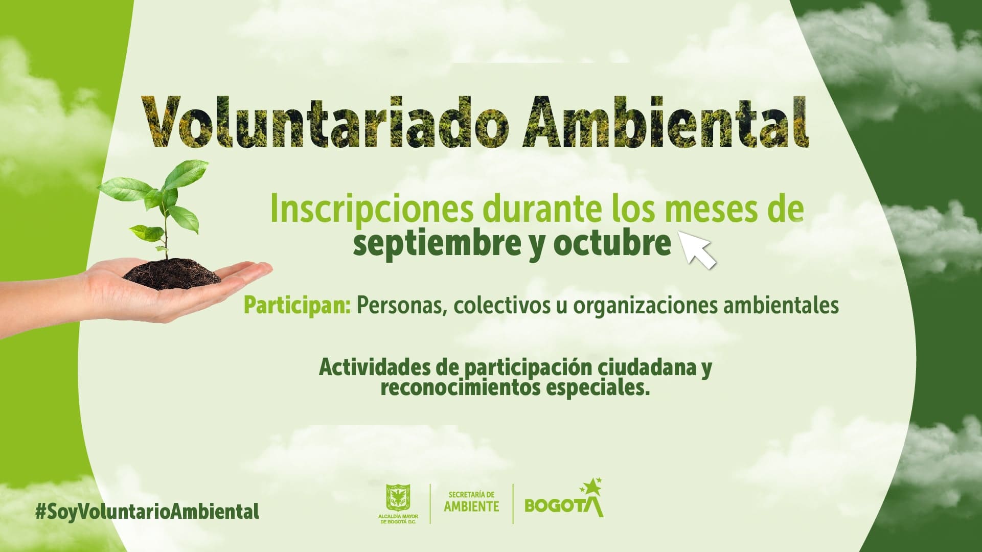 Nueva convocatoria para el programa de Voluntariado Ambiental en Bogotá