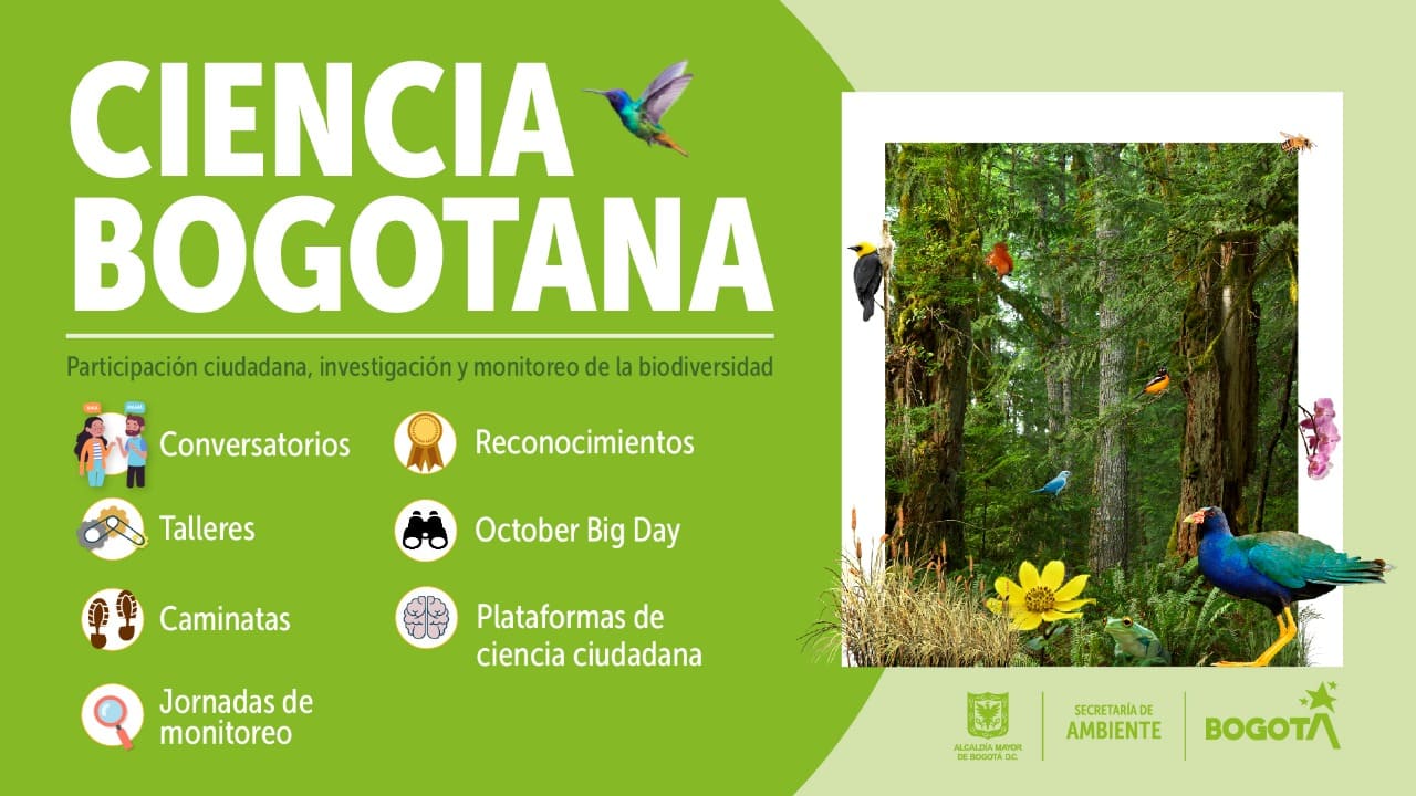 Ciudadanía podrá vincularse a procesos de ciencia participativa y monitoreo de biodiversidad en Bogotá