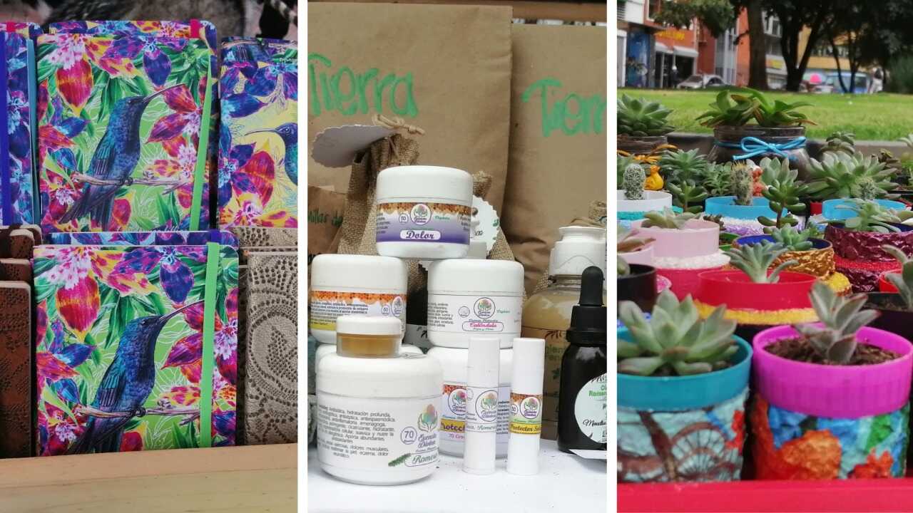Los productos comercializados en la feria Distrito Ambiental 2.0 se destacan por su impacto positivo en el ambiente. 