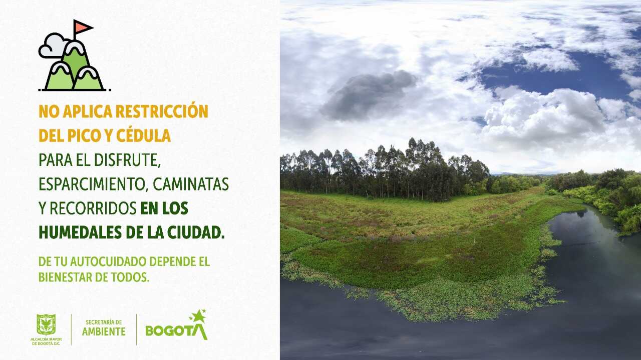 Pico y cédula NO se aplica en caminatas ecológicas y recorridos interpretativos en humedales de Bogotá