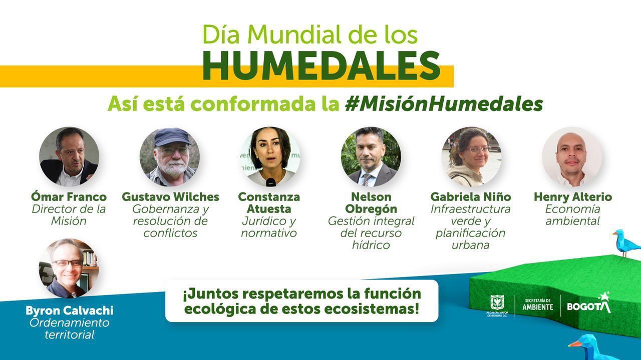 Miembros pertenecientes a la Misión Humedales 