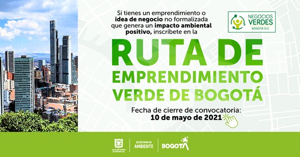 Se amplía convocatoria para participar en la Ruta de Emprendimiento Verde de Bogotá