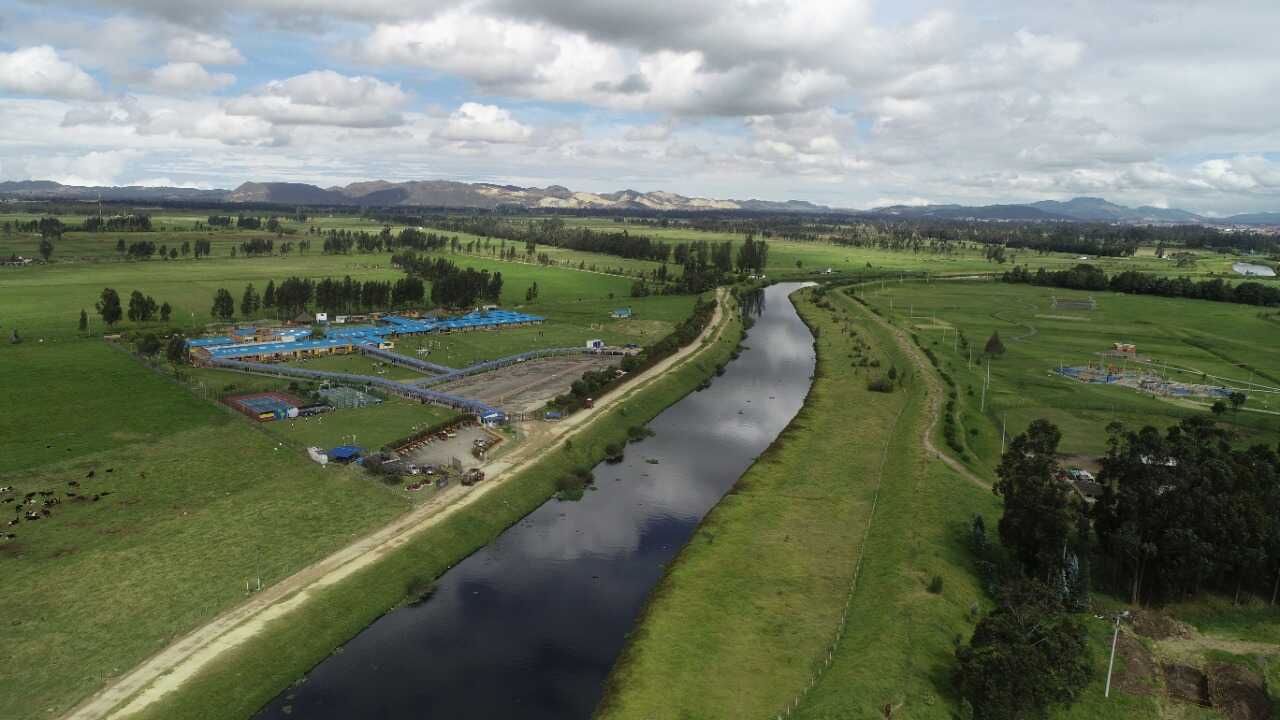 Foto aérea río Bogotá