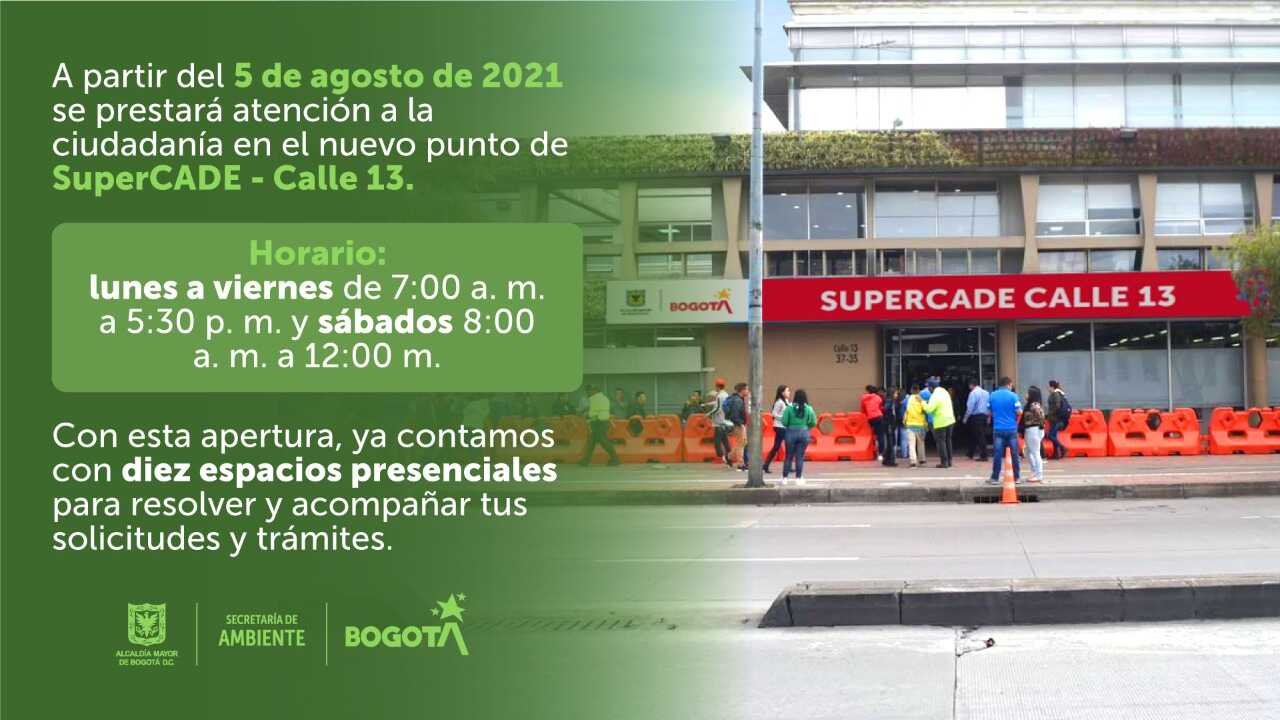 Habilitado nuevo punto de atención para trámites y servicios ambientales en el SuperCADE de la Calle 13