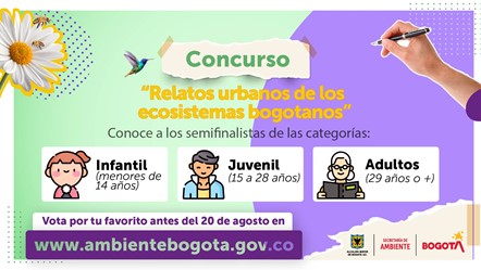 Abiertas las votaciones para el concurso 'Relatos urbanos de los ecosistemas bogotanos'