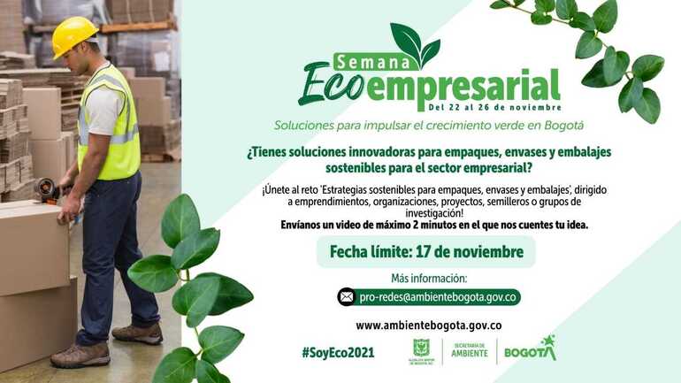 Secretaría de Ambiente invita a participar en reto que promueve la sostenibilidad en el manejo de empaques, envases y embalajes