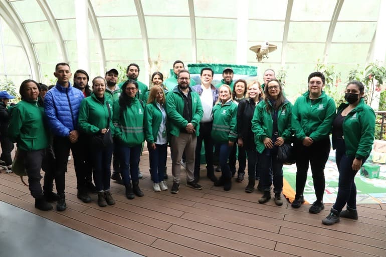 El equipo de profesionales de la Secretaría de Ambiente en la inauguración del Aula Ambiental Juan Rey.