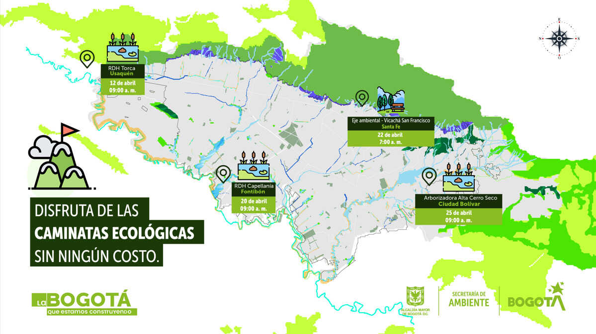 Caminatas ecológicas en Bogotá: inscríbete y participa en los recorridos de abril