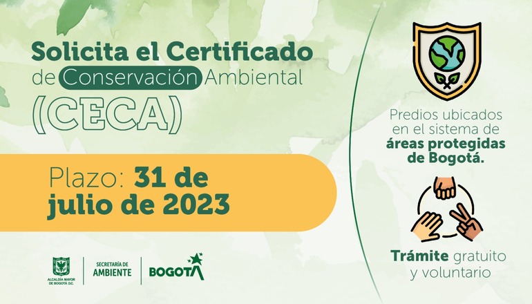 solicite el certificado de conservación ambiental CECA
