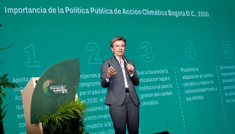 Alcaldesa Claudia López en II Convención Internacional de Emergencia Climática Bogotá 2023