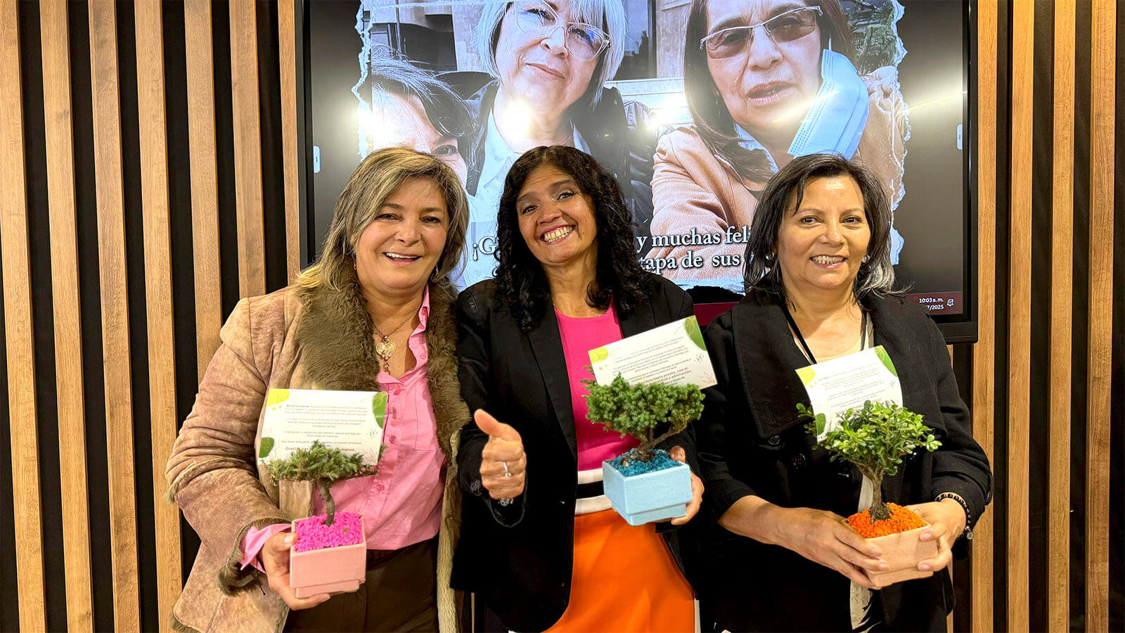María Odilia, Lida y María Carmenza se despiden tras décadas de servicio en la Secretaría de Ambiente