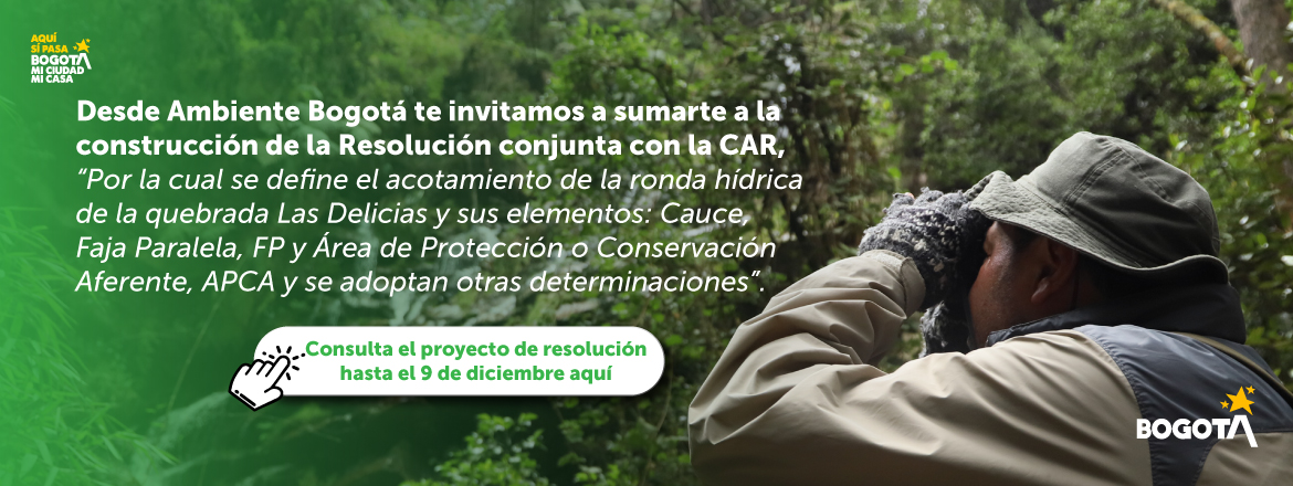 Desde Ambiente Bogotá te invitamos a sumarte a la construcción de la Resolución conjunta con la CAR, 