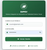 Creación de usuario en el SIIPEV