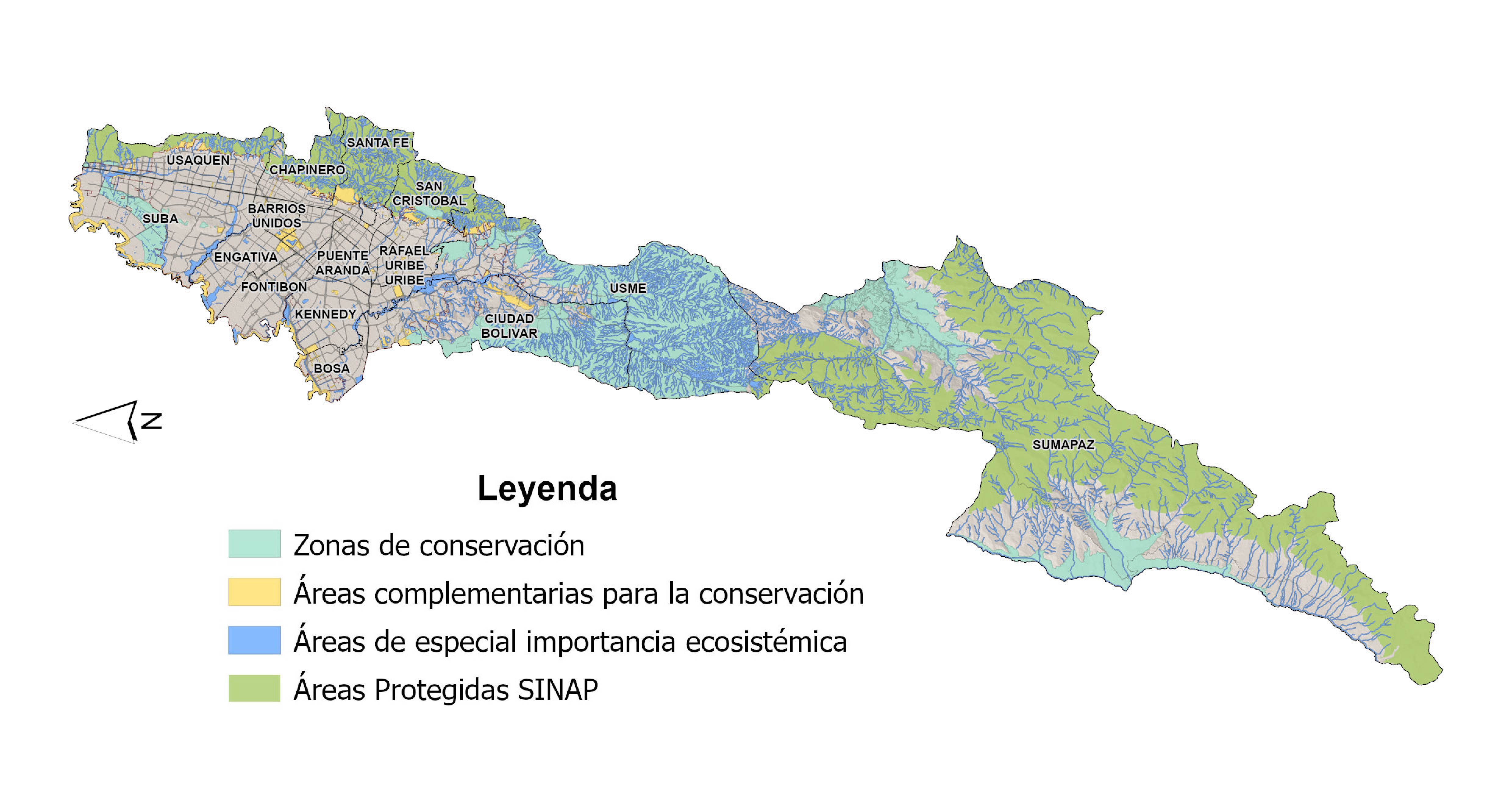 Componentes de la Estructura Ecológica Principal establecidos en el Plan de Ordenamiento Territorial